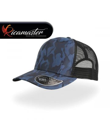 Cappello Atlantis Rapper Camou Blu Royal personalizzato con ricamo