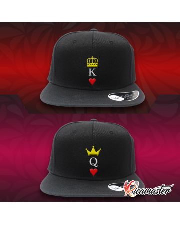 Coppia di cappelli SnapBack - Linea Forever San Valentino - K e Q