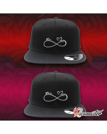 Coppia di cappelli SnapBack - Linea Forever San Valentino - Mr&Mrs