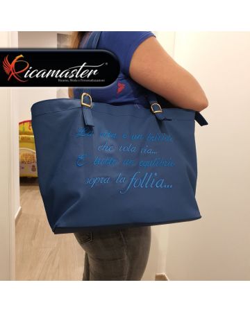 Borsa Shopper personalizzata con ricamo