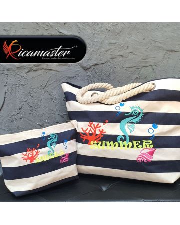 Borsa Mare Corallo Cavalluccio Marino Conchiglia Summer