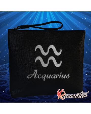 Pochette Simbolo Acquario Argento